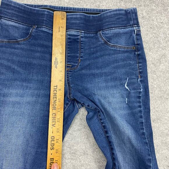 Old Navy jeans Womens 16 30/27 Rockstar distressed faded elasticwaste biker punk - Picture 10 of 11